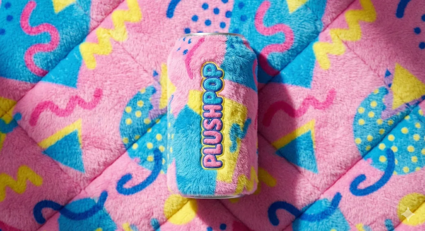 毛绒材质品牌饮料罐 · 来源效果 4